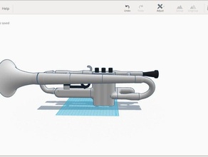yazdırılabilir trompet oyuncaklar oyunlar makeitloud alet müzik aleti 3d print model - Mito3D