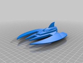 batman vliegtuig speelgoed spelletjes super held 3d print model - Mito3D