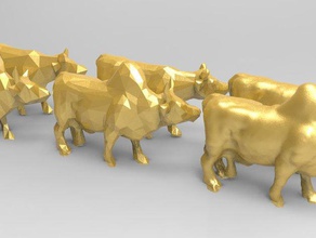 brahman toro moo cow a los animales el ganado vacuno baja poli netfabb 3d print model - Mito3D
