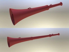 katlanabilir vuvuzela müzik alet makeitloud aleti Dünya Kupası 3d print model - Mito3D