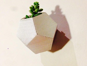 dodecahedron wall planter decor 3d print model - Mito3D