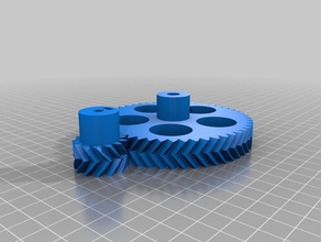 mijn maat parametrische visgraat gear set stepper extruders 3d printer 3d print model - Mito3D