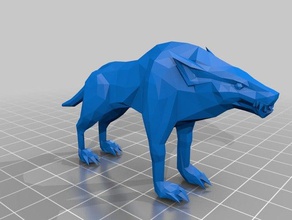 wolf hound beast models 15mm 18mm 25mm 28mm creature dog fantasy mount multiverse racehound war wargame wargaming warhammer 3d print model - Mito3D
