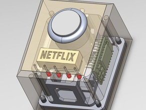netflix switch gadgets particle photon remote 3d print model - Mito3D
