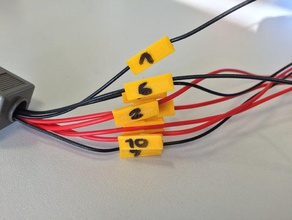 parametrik kablo etiket organizasyon customizer etiketleme 3d print model - Mito3D