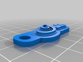 isis llavero organización personalizado 3d print model - Mito3D