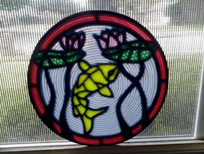 fishtail art stained glass 3d print model - Mito3D