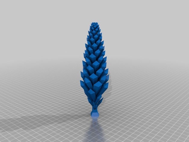 paramétrique pomme de pin 05 les mathématiques art personnalisé 3D print model - Mito3D