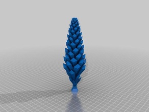 parametric pinecone 05 math art customized 3d print model - Mito3D