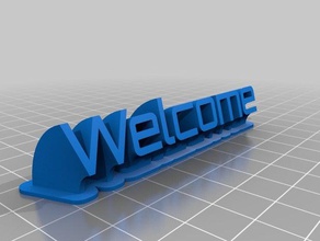 welcome ptc night office customized 3d print model - Mito3D