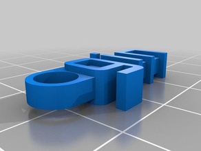 gin message keychain organization customized 3d print model - Mito3D