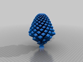 mon paramétrique personnalisé pomme de pin les mathématiques l'art 3d print model - Mito3D