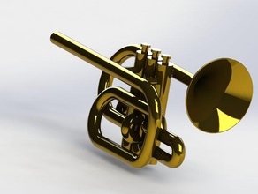 el agrietamiento de corneta la música 3d print model - Mito3D