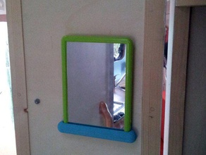 mirror wall mount bathroom holder 3d print model - Mito3D