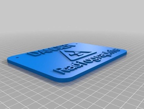 gevaar x-ray de borden logo ' s maat 3d print model - Mito3D