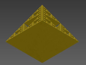 sierpinskis Üçgen 3d matematik sanat serin karmaşık sanatı piramit piramitler sierpinski üçgeni sierpinsky 3d print model - Mito3D