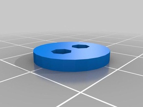 flat button 2mmx15mm 2 hole accessories customized 3d print model - Mito3D