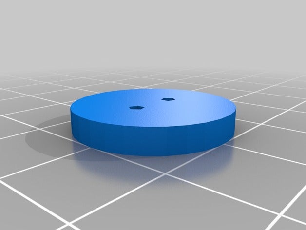 apartamento botão 2mmx15mm de 2 furos os acessórios personalizado 3D print model - Mito3D