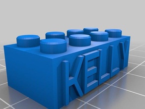 kelly lego block necklacekeychain construction toys customized 3d print model - Mito3D