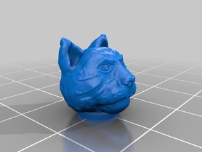 serious cat button fashion robertus keers rotterdam 3d print model - Mito3D