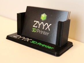 zyyx business card holder multi material print office 2015 3d printer design logo 3d print model - Mito3D