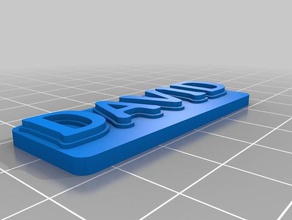davi nome organização personalizado 3d print model - Mito3D