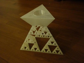 sierpinsky tetrix lamba dekor güzel abajur sierpinski tetrahedron 3d print model - Mito3D