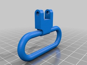 paracord sling swivel buckle hobby rifle strap 3d print model - Mito3D