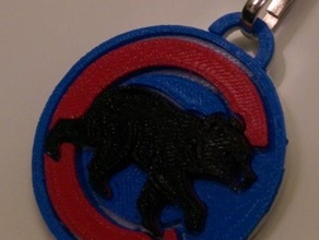 aller oursons des signes les logos chicago cubs de pendentifs tag 3d print model - Mito3D