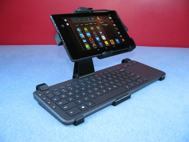 nexus 7 2013 keyboard stand tablet computer holder portable programming usb otg wireless 3D print model - Mito3D