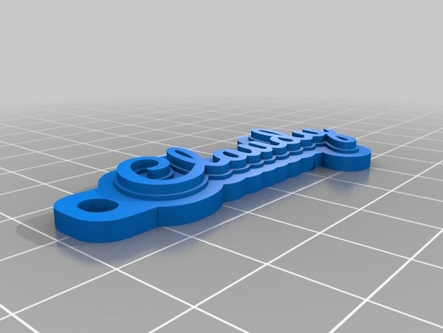 mijn maat multiline-tag-sleutelhanger claudy organisatie 3D print model - Mito3D