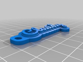 my customized multiline tag keychain claudy organization 3d print model - Mito3D
