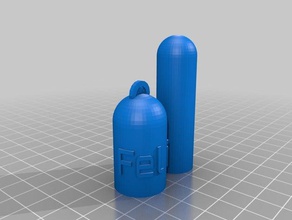my customized parametric wearable container slip-on cap containers 3d print model - Mito3D