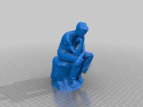 3d-scan human scans replicas 3d scan denker fullbodyscan sitzend thinker 3d print model - Mito3D