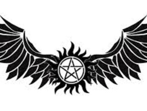 sobrenatural ángel pentagrama pendantkey de la cadena accesorios llavero 3d print model - Mito3D