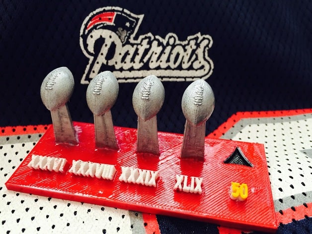 new england patriots quest 50 kunst 3D print model - Mito3D