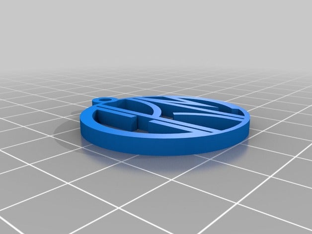 mon monogramme personnalisé pendentif bijoux 3D print model - Mito3D