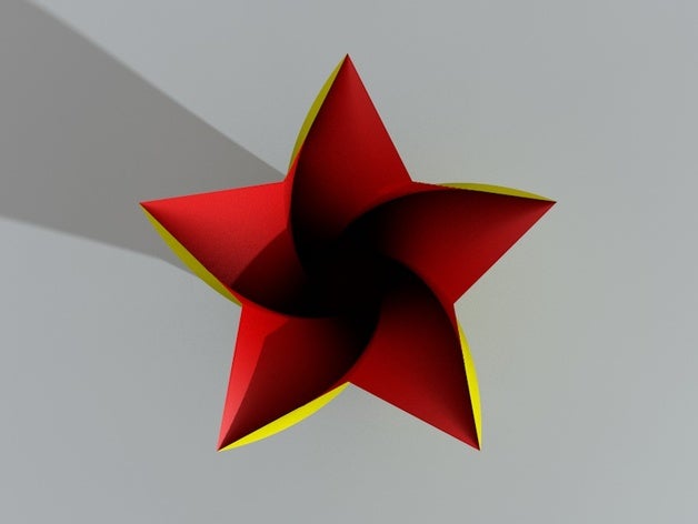 five-pointed star vase math art 3D print model - Mito3D