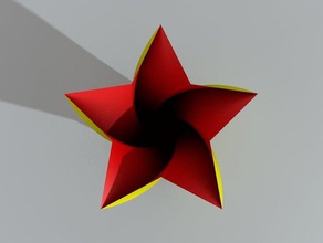 five-pointed star vase math art 3d print model - Mito3D