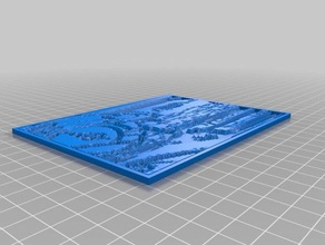 lucas snow speeder lithopane 2d art personalizado 3d print model - Mito3D