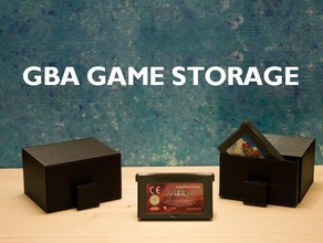 gba game storage organization box customized gameboy advance games gaming videogames video 3d print model - Mito3D