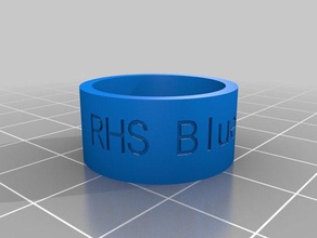 rhs bluewaves ring sz10 rings customized 3d print model - Mito3D