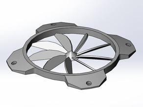 140mm pc ventilator turbine grill computer fan ventilatorhuis 3d print model - Mito3D