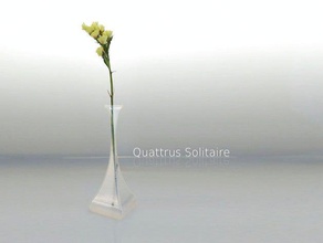 quattrus solitaire dekor dekorasyon çiçek vazo 3d print model - Mito3D