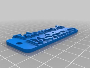 il mio personalizzato multiline tag portachiavi organizzazione 3d print model - Mito3D