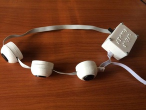 haptische hoofdband spider sense elektronica arduino assistivetech ultrasoon trillingen 3d print model - Mito3D