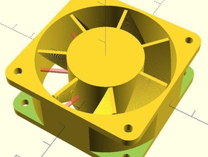parametrische case fan model 3d de printer delen customizer 3d print model - Mito3D