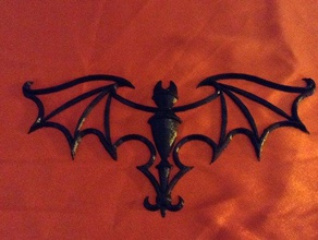 bat wall decor halloween 3d print model - Mito3D