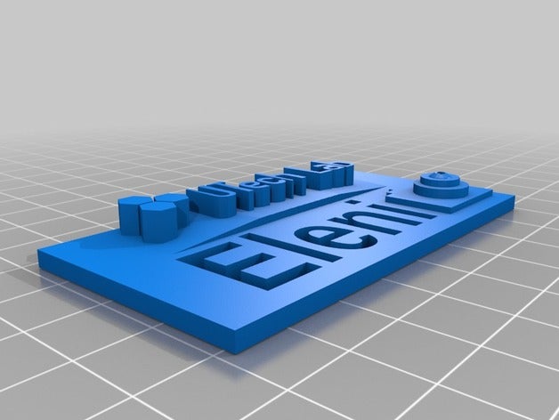name tag eleni office card photographer photography utechlab 3D print model - Mito3D