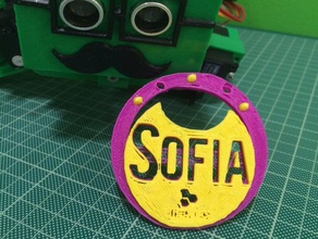de markering van naam sofia office kaart naamplaatje nametags utechlab 3d print model - Mito3D